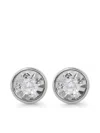 Monica Vinader Diamond Stud Earrings In Silver