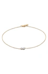 Monica Vinader Gold Diamond Duo Chain Bracelet Lab Grown Diamond In 14k Gold