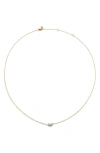 Monica Vinader Womens Yellow Gold Duo 14ct Yellow-plated Vermeil Sterling-silver And 0.015ct Lab-gro In 14k Gold