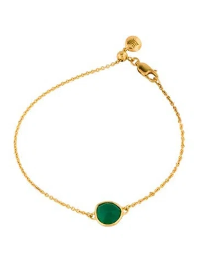 Pre-owned Monica Vinader Dyed Chalcedony Mv Siren™ Nugget Bracelet In Multi