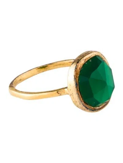 Pre-owned Monica Vinader Dyed Chalcedony Mv Siren™ Ring In Multi
