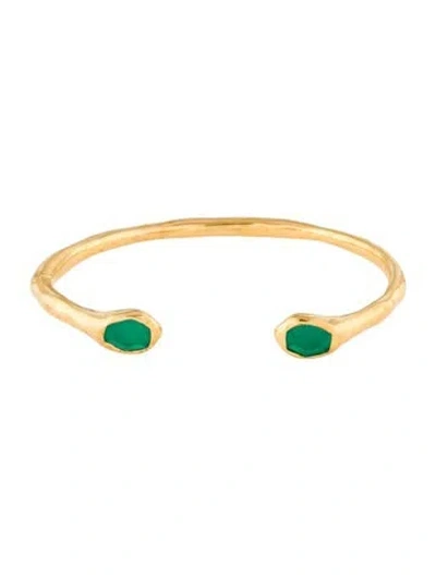 Pre-owned Monica Vinader Dyed Chalcedony Odyssey Cuff Bracelet, 6" In Multi