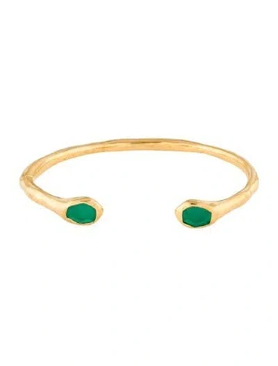 Pre-owned Monica Vinader Dyed Chalcedony Odyssey Cuff Bracelet, 6" In Multicolor