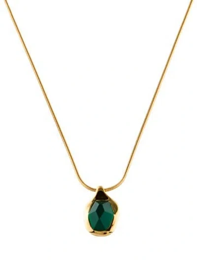 Pre-owned Monica Vinader Dyed Chalcedony Odyssey Gemstone Pendant Necklace, 18" In Multi