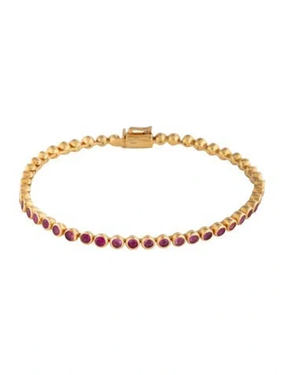 Pre-owned Monica Vinader Dyed Quartz Tennis Bracelet, 7" In Multicolor