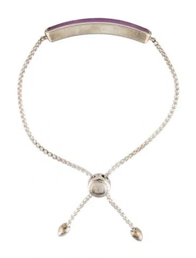 Pre-owned Monica Vinader Dyed Quartzite Baja Facet Bracelet, 8" In Multicolor