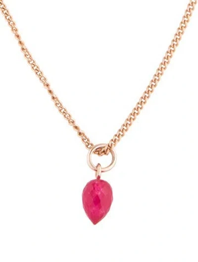 Pre-owned Monica Vinader Dyed Quartzite Fiji Bud Pendant Necklace, 19.5" In Multi