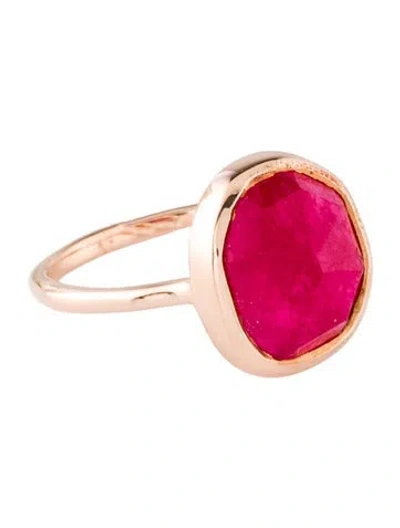 Pre-owned Monica Vinader Dyed Quartzite Siren Ring In Multicolor