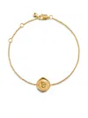 Monica Vinader Initial Stamp Charm Bracelet In Gold