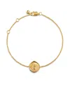 Monica Vinader Gold Initial Stamp J Chain Bracelet In Gold