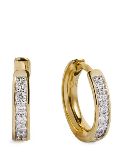 Monica Vinader Essential Diamond Earrings In Gold