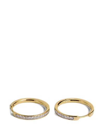 Monica Vinader Essential Diamond Earrings In Gold