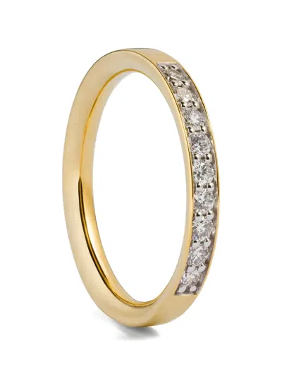 Monica Vinader Essential Diamond Ring In Gold