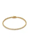 Monica Vinader Gold Round Diamond Tennis Bracelet Lab Grown Diamond In Gold