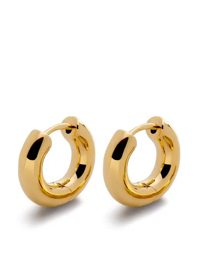 Monica Vinader Essential Huggie Earrings In Gold