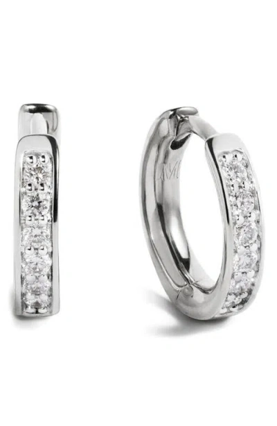 Monica Vinader Essential Lab Grown Diamond Huggie Hoop Earrings In Silver