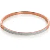 Monica Vinader Essential Pavé Diamond Bangle In Gold