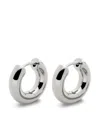 Monica Vinader Sterling Silver Click Huggie Earrings In Silver