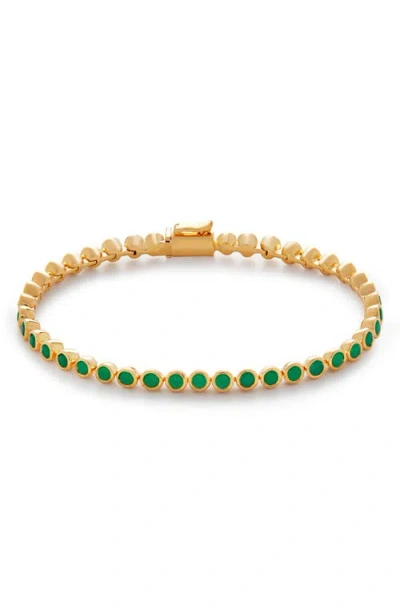 Monica Vinader Essential Stone Tennis Bracelet In Green