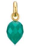 Monica Vinader Fiji Bud Gemstone Enhancer In Yellow Gold/green Onyx