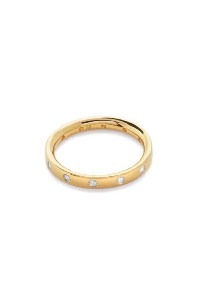 Monica Vinader Fiji Diamond Band Ring In Gold