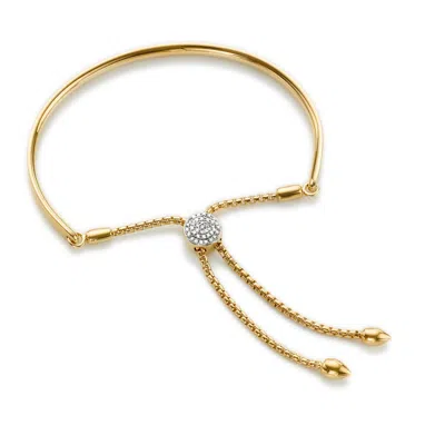 Monica Vinader Fiji Diamond Toggle Bracelet, Gold Vermeil On Silver