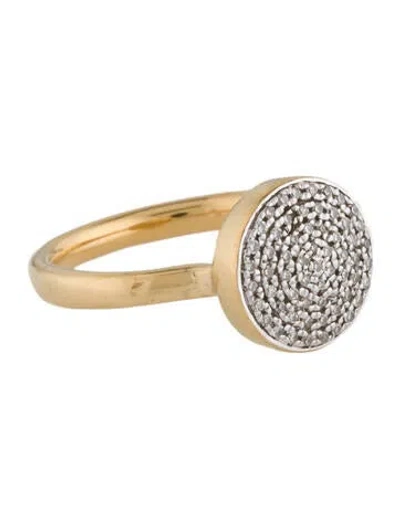 Pre-owned Monica Vinader Fiji Large Button Stacking Ring In Multi