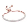 Monica Vinader Fiji Diamond Pavé Toggle Petite Bracelet In Rose Gold