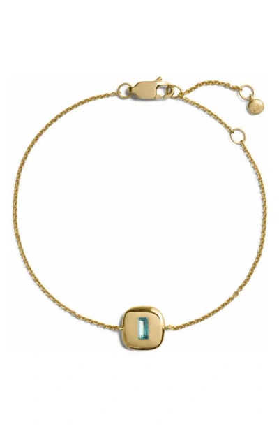 Monica Vinader Gemdrop Chain Bracelet In Gold