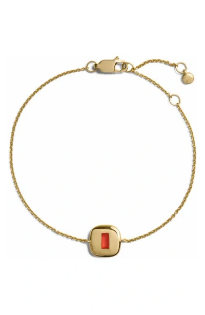 Monica Vinader Gemdrop Chain Bracelet In Gold