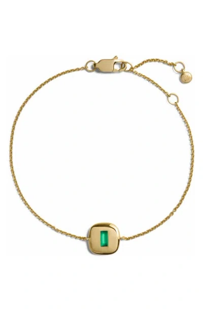Monica Vinader Gemdrop Chain Bracelet In Gold