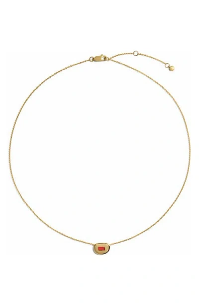 Monica Vinader Gemdrop Chain Necklace In Gold