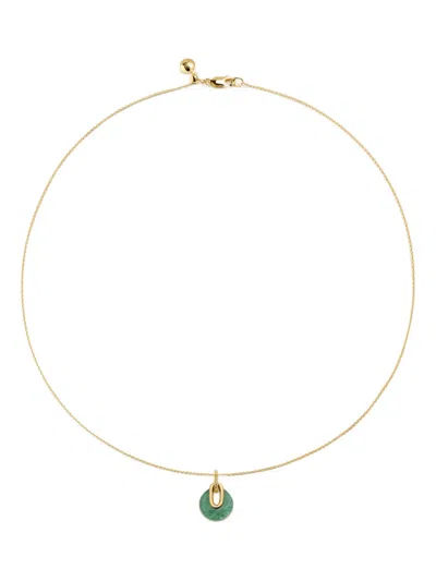 Monica Vinader Gemstone Chain Necklace In Brown