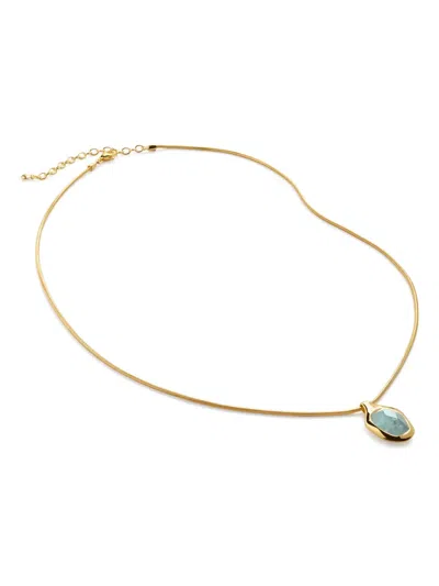 Monica Vinader Gemstone-embellished Necklace In Gold