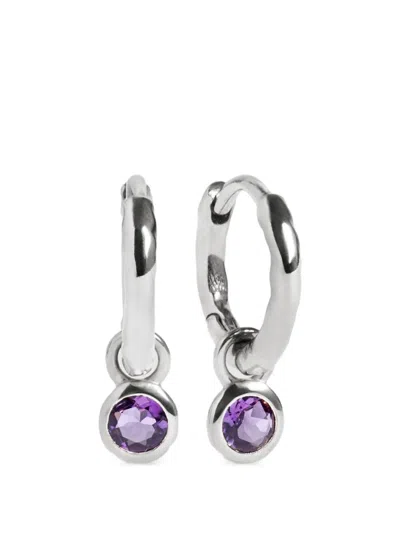 Monica Vinader Birthstone Huggie Hoop Earrings In Yellow