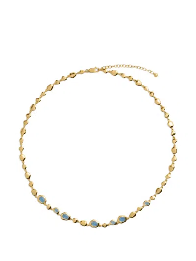 Monica Vinader 오디세이 아쿠아마린 네크리스 In Gold