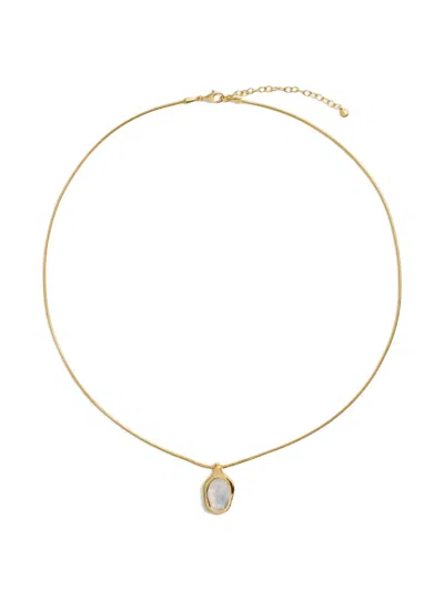 Monica Vinader 오디세이 문스톤 네크리스 In Gold