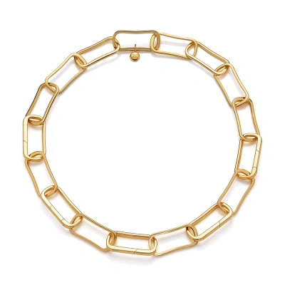 Monica Vinader Gold Alta Capture Large Link Necklace Adjustable 43cm/17'