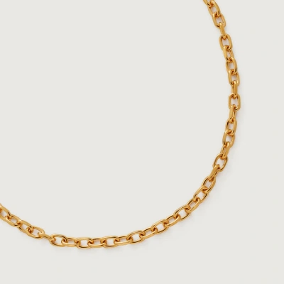 Monica Vinader Gold Alta Capture Mini Link Necklace Adjustable 48cm/19'