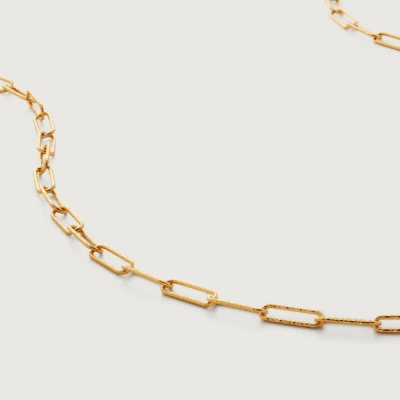 Monica Vinader Gold Alta Textured Chain Necklace Adjustable 76cm/30'