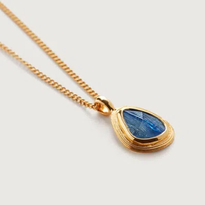 Monica Vinader Gold Amulet Necklace Kyanite
