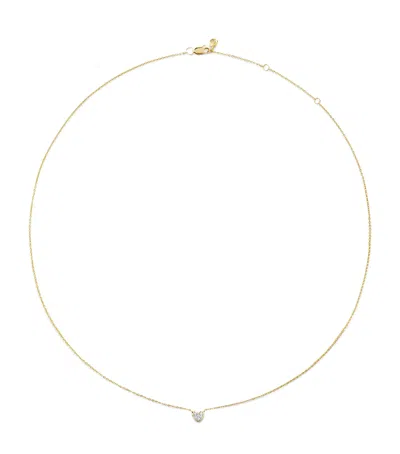 Monica Vinader Gold And Diamond Mini Heart Necklace