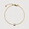Monica Vinader Womens Asscher-cut 0.06ct Lab-grown Diamond And 18ct Yellow-gold Vermeil Chain Bracelet In Gold