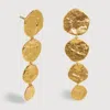 Monica Vinader Gold Capri Disc Cocktail Earrings