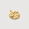 Monica Vinader Gold Capri Round Disc Pendant Charm