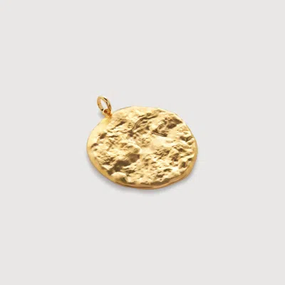 Monica Vinader Gold Capri Round Disc Pendant Charm