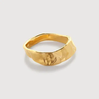 Monica Vinader Gold Capri Stacking Ring In 18k Gold Vermeil