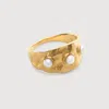 Monica Vinader Capri Triple Freshwater Pearl Stacking Ring