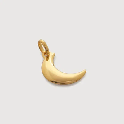 Monica Vinader Gold Crescent Moon Pendant Charm In Metallic