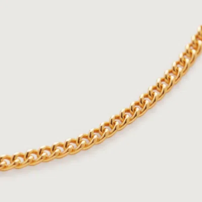 Monica Vinader Gold Curb Chain Necklace 46cm-50cm/18-20' In Gray